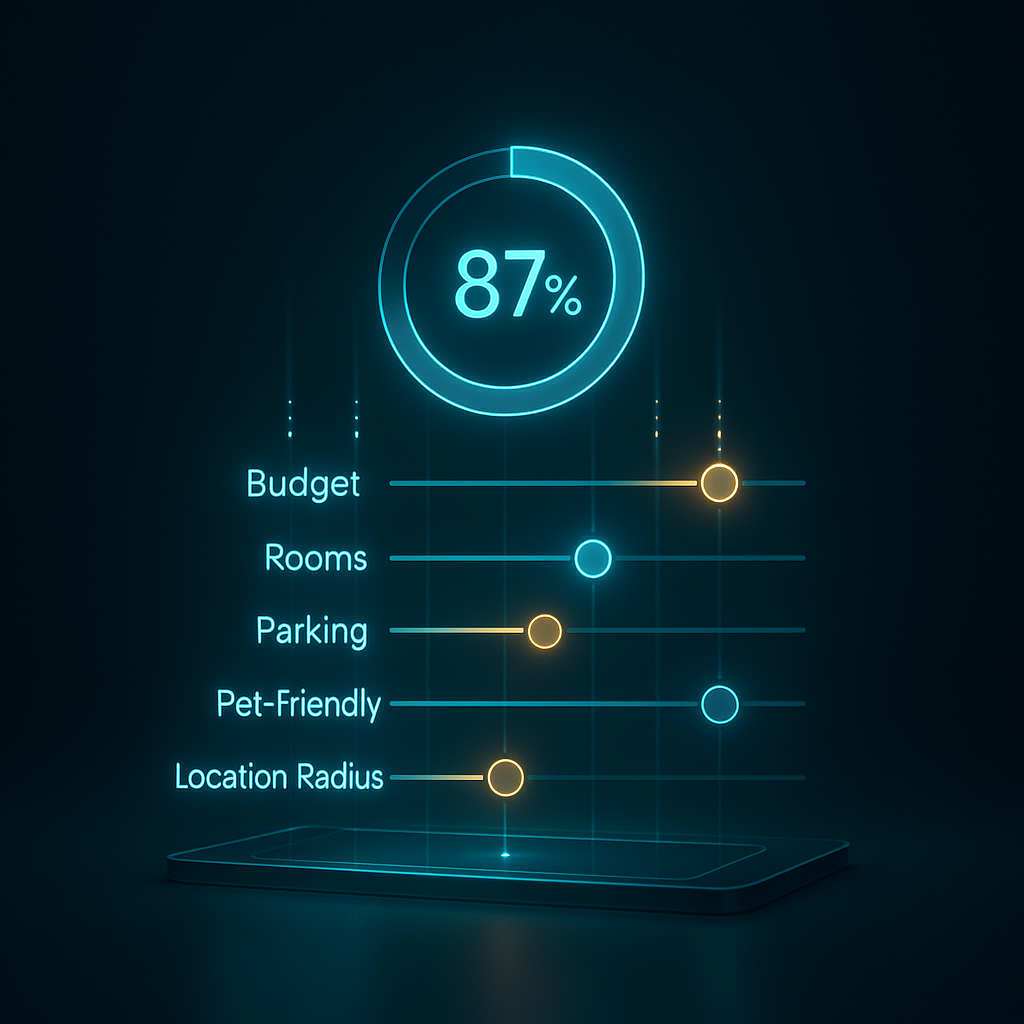 AI-powered criteria weighting dashboard